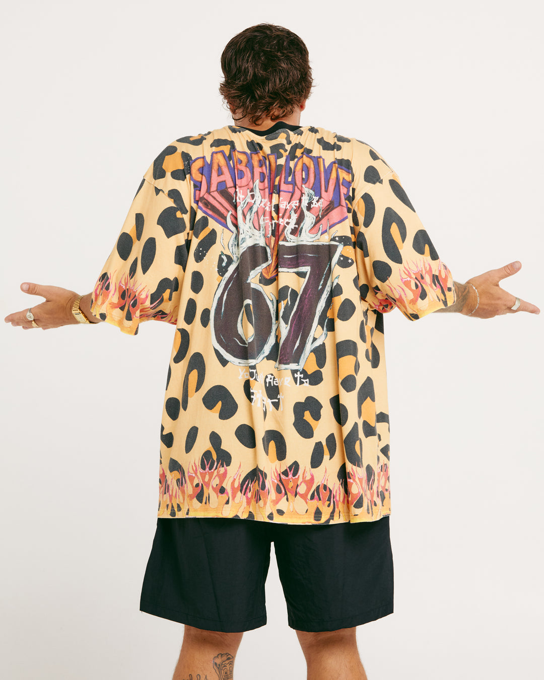 THE VERY OVERSIZED 67 TEE - LEOPARD