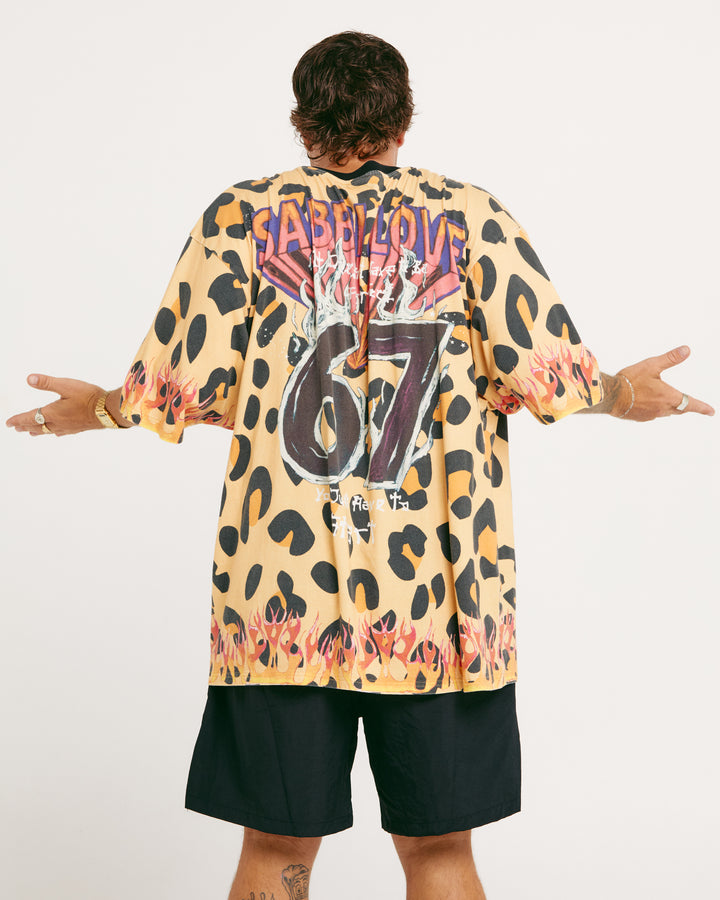 THE VERY OVERSIZED 67 TEE - LEOPARD