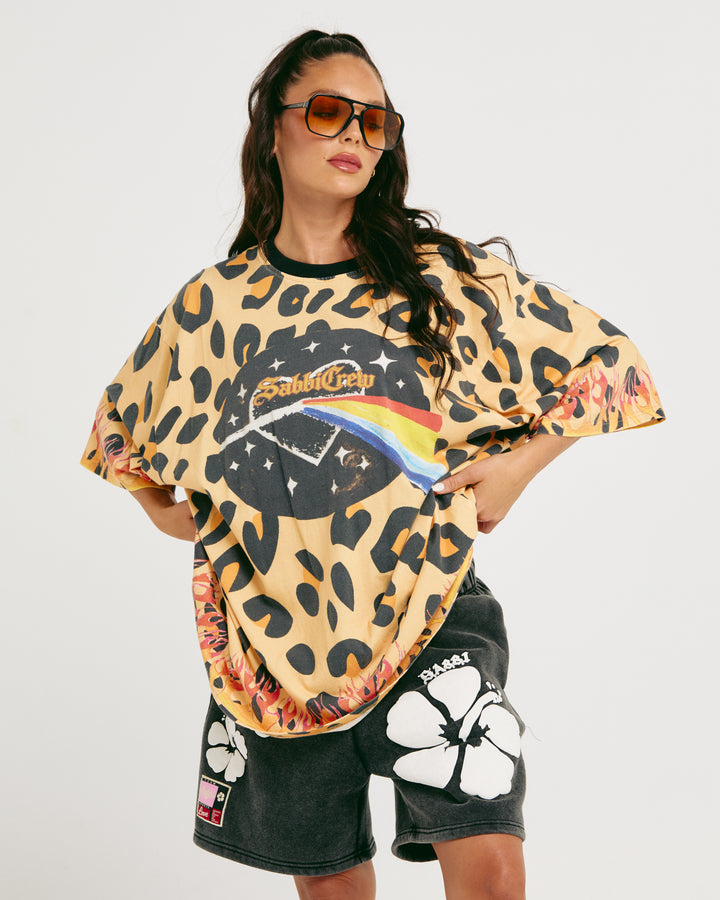 THE VERY OVERSIZED 67 TEE - LEOPARD