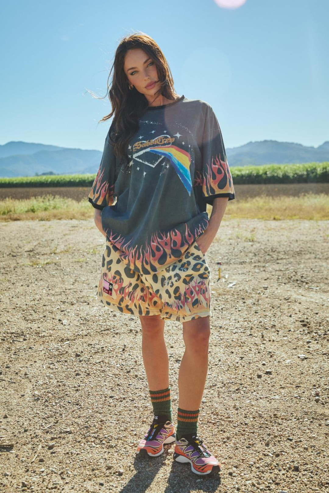 FLAMING LEOPARD SHORTS