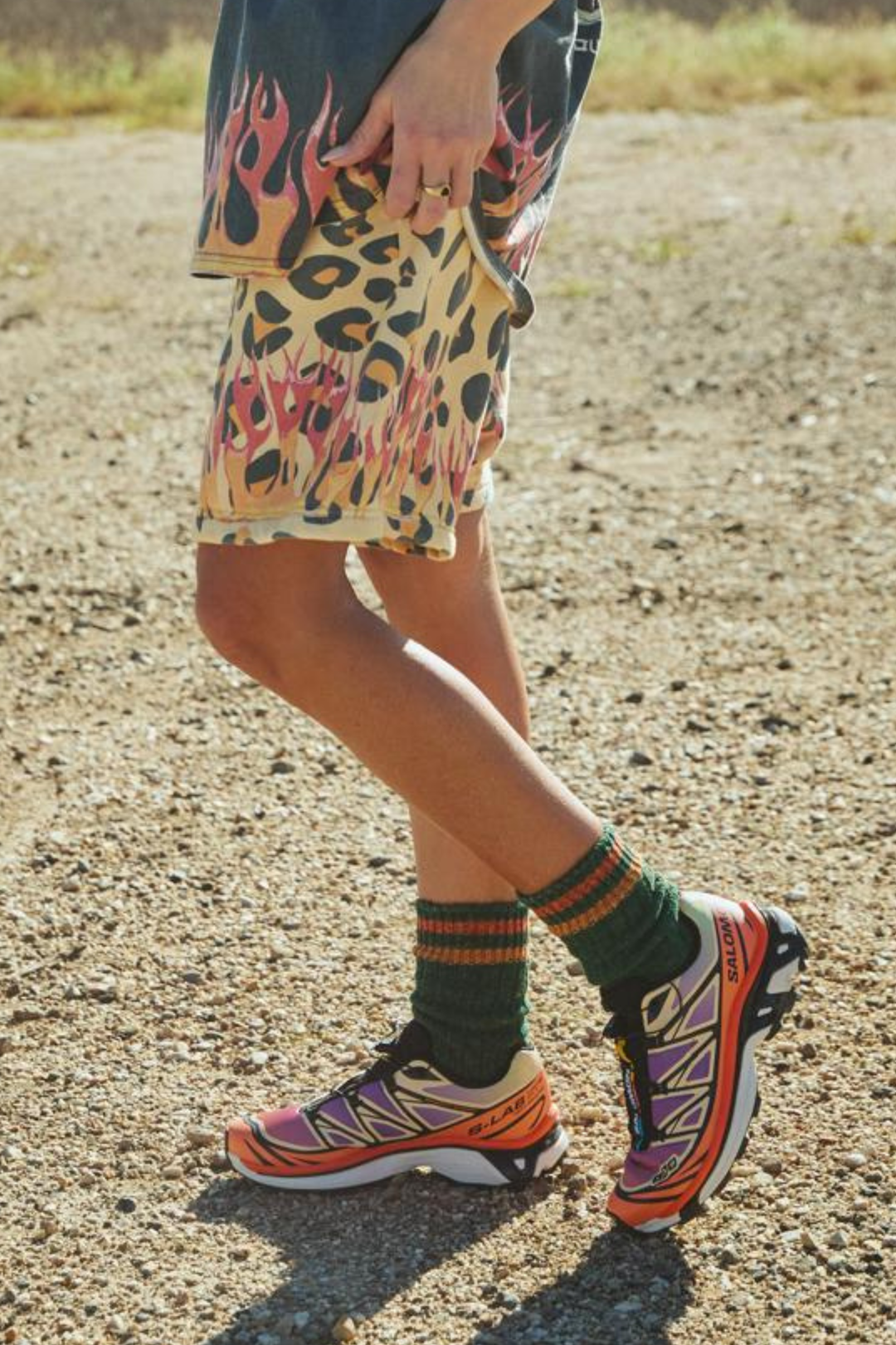 FLAMING LEOPARD SHORTS