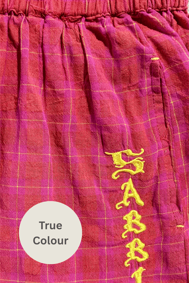 THE LINEN BOXER SHORTS - PINK