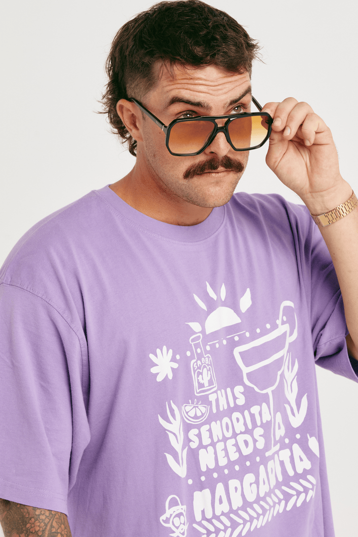 THE VERY OVERSIZED MARGIE TEE - LILAC