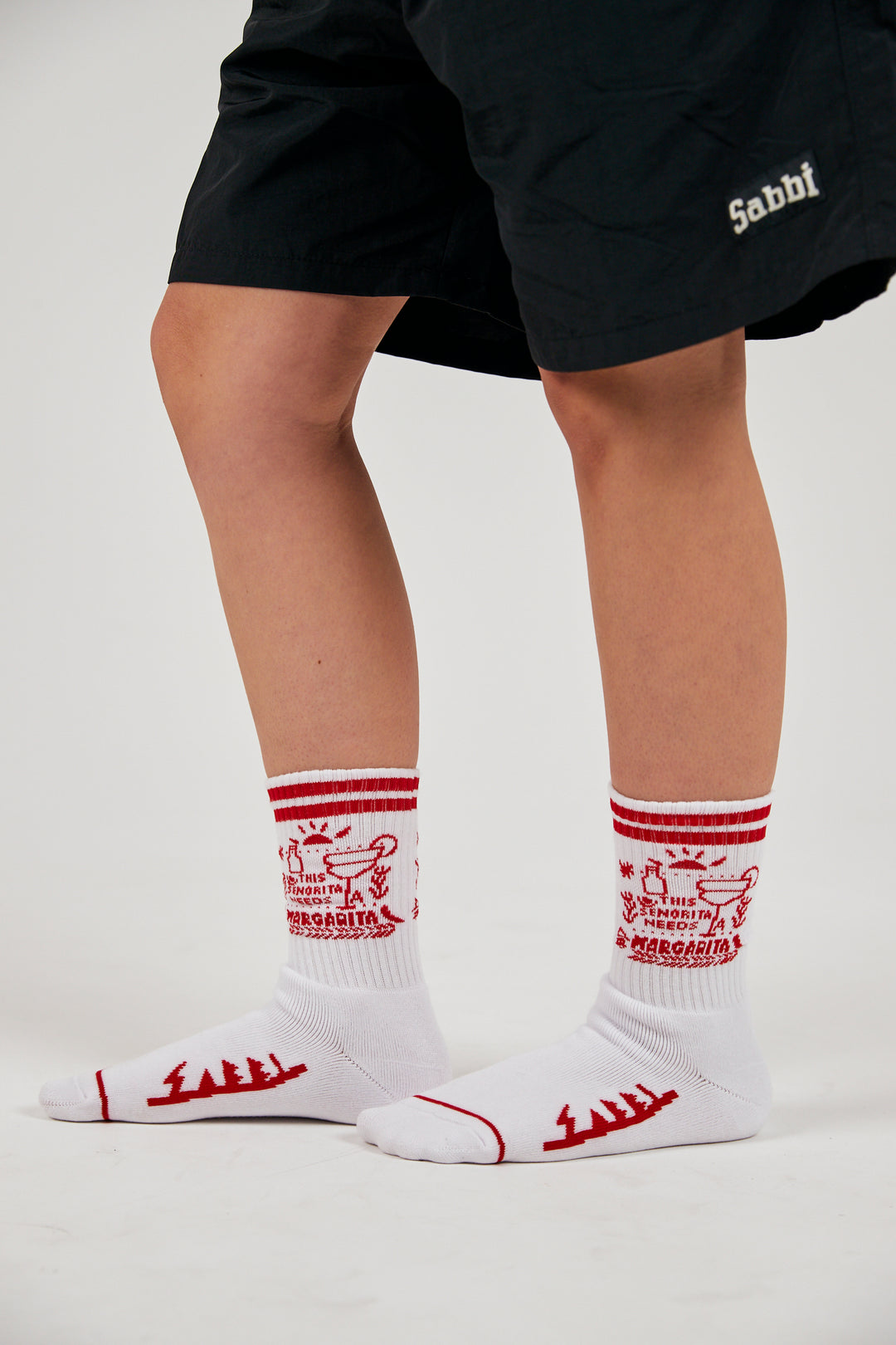 THE MARGIE SOCKS - WHITE & RED