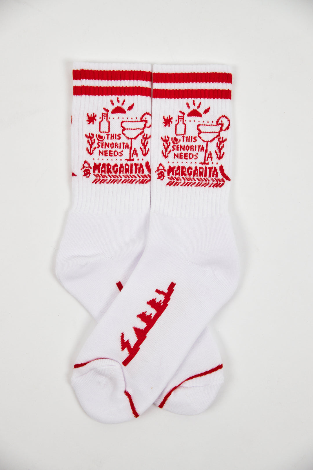 THE MARGIE SOCKS - WHITE & RED