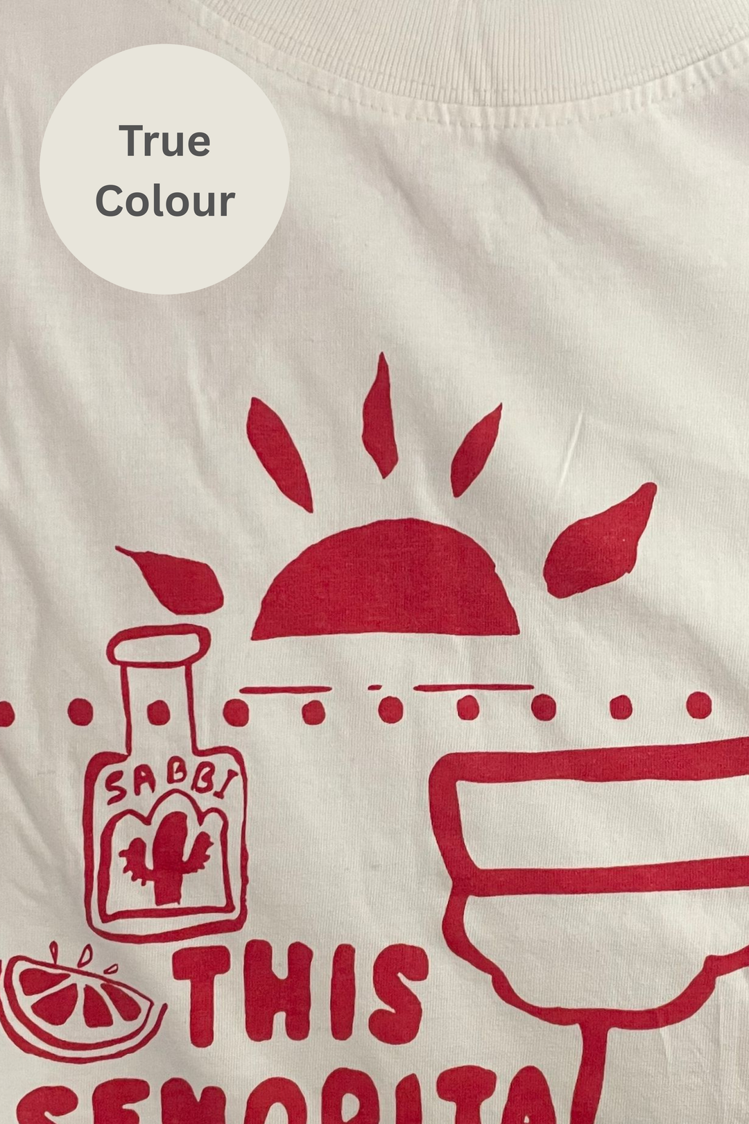 THE VERY OVERSIZED TACOS & TEQUILA TEE - WHITE & MAROON