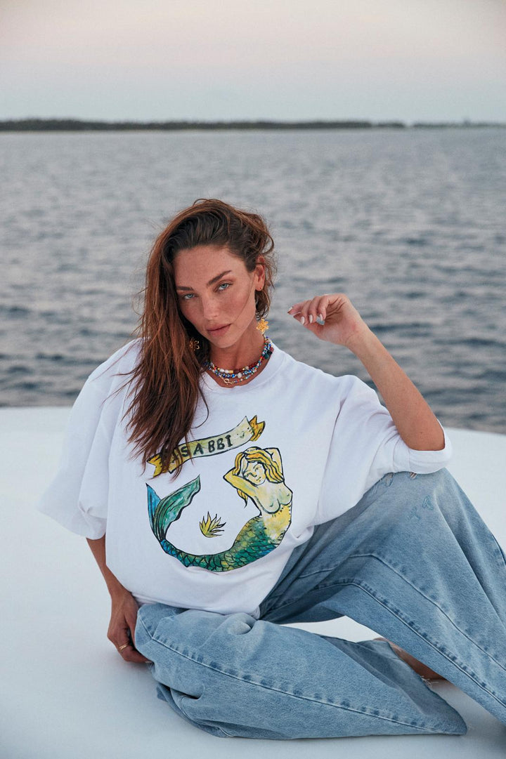 THE VERY OVERSIZED MERMAID TEE - WHITE