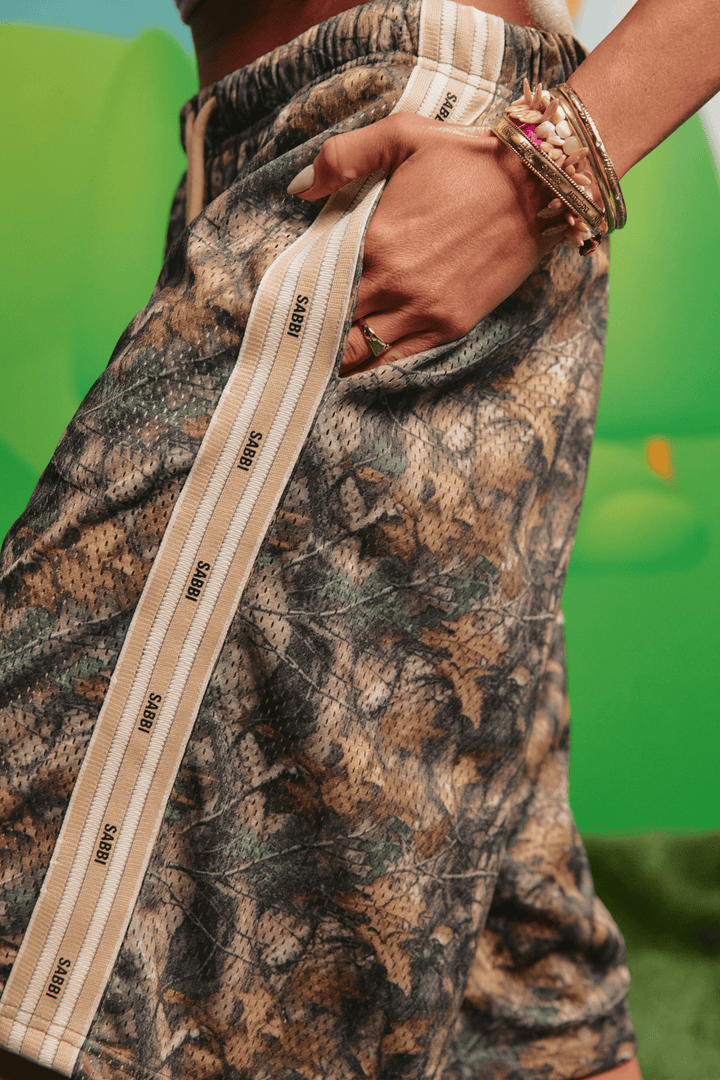 THE CAMO MESH JORT SHORTS