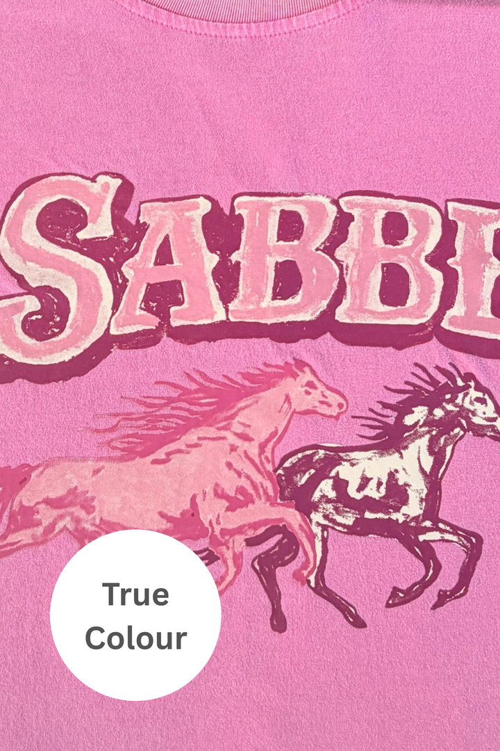 NEIGH SAYER LONG SLEEVE TEE - PINK