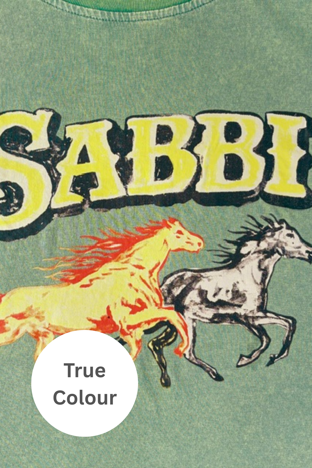 NEIGH SAYER LONG SLEEVE TEE - GREEN