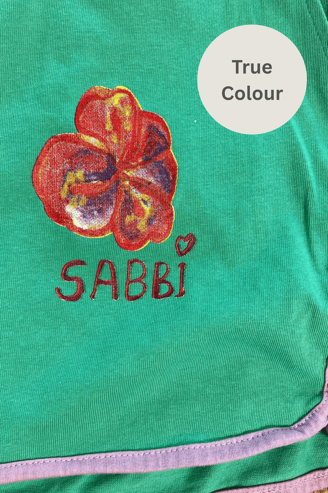 THE ROUND ROLLA SHORTS - YOU'RE BEAUTIFUL - GREEN