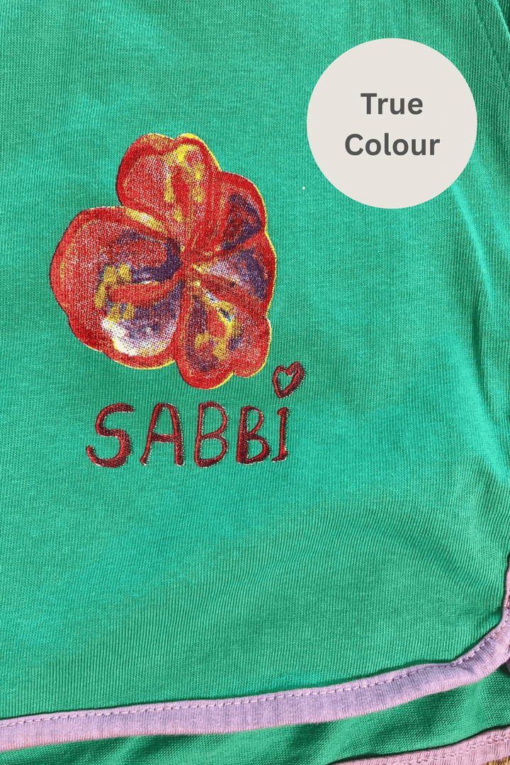 THE ROUND ROLLA SHORTS - YOU'RE BEAUTIFUL - GREEN