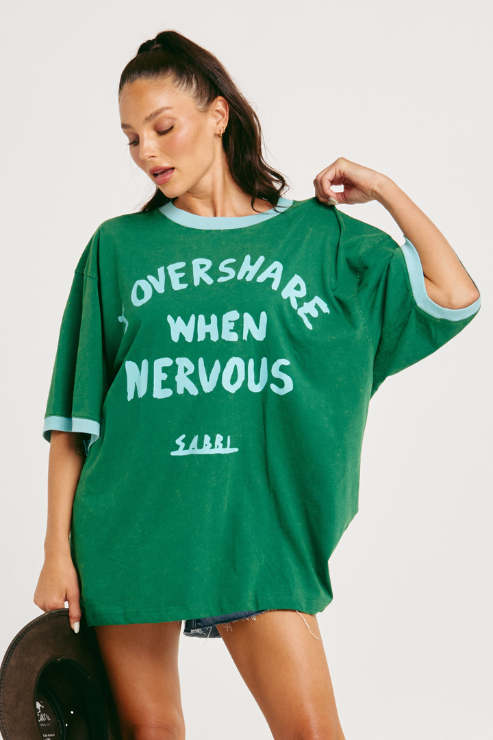 THE VERY OVERSIZED OVERSHARE TEE - GREEN