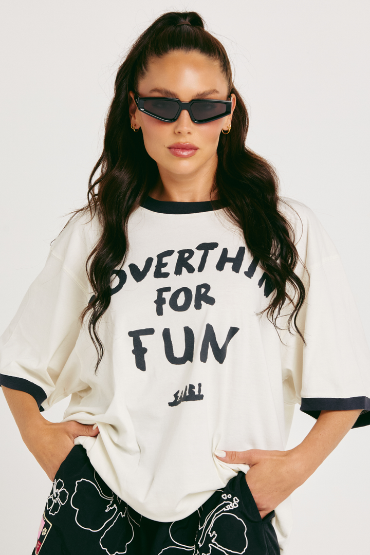 THE VERY OVERSIZED OVERTHINKER TEE - MARSHMALLOW
