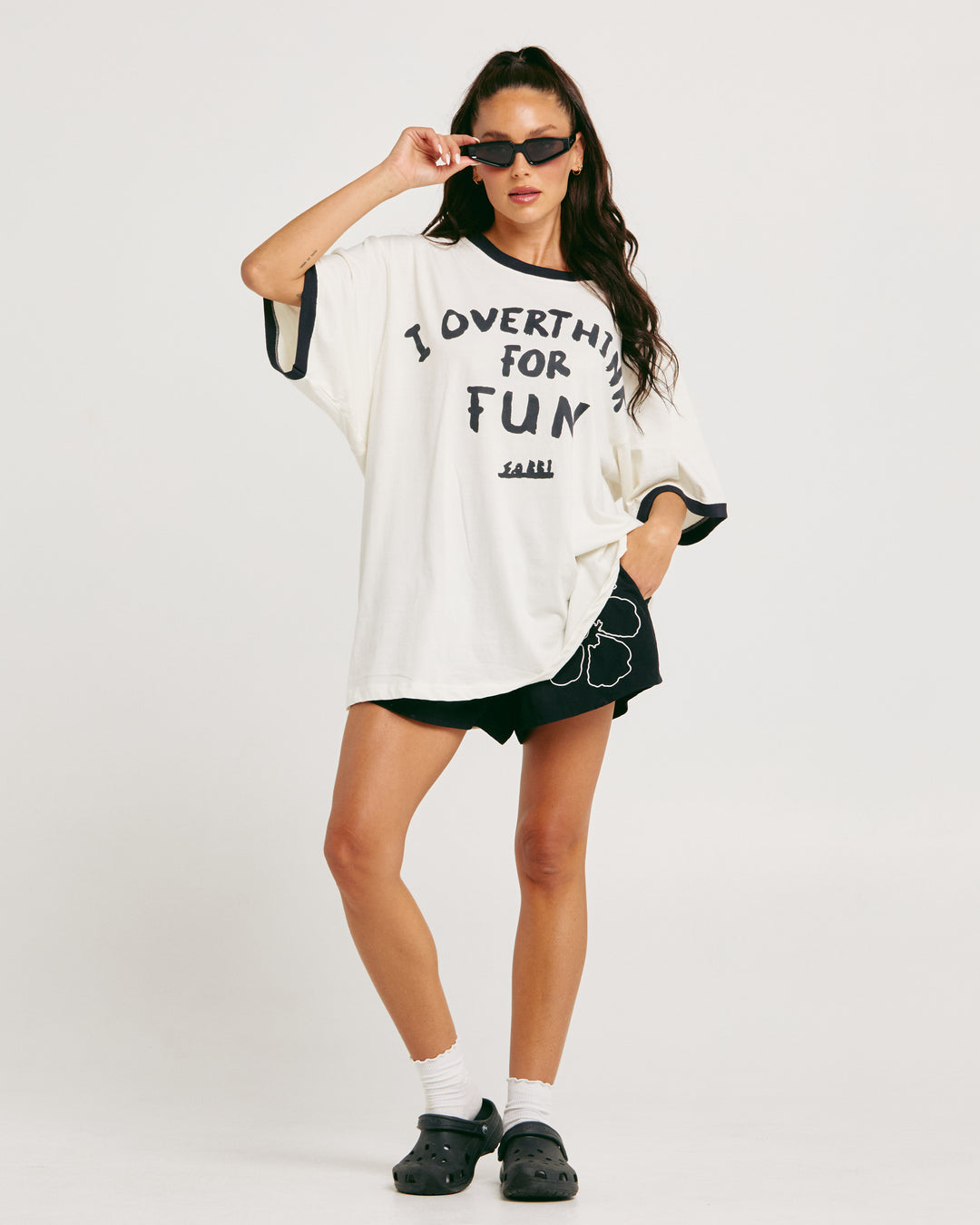 THE VERY OVERSIZED OVERTHINKER TEE - MARSHMALLOW