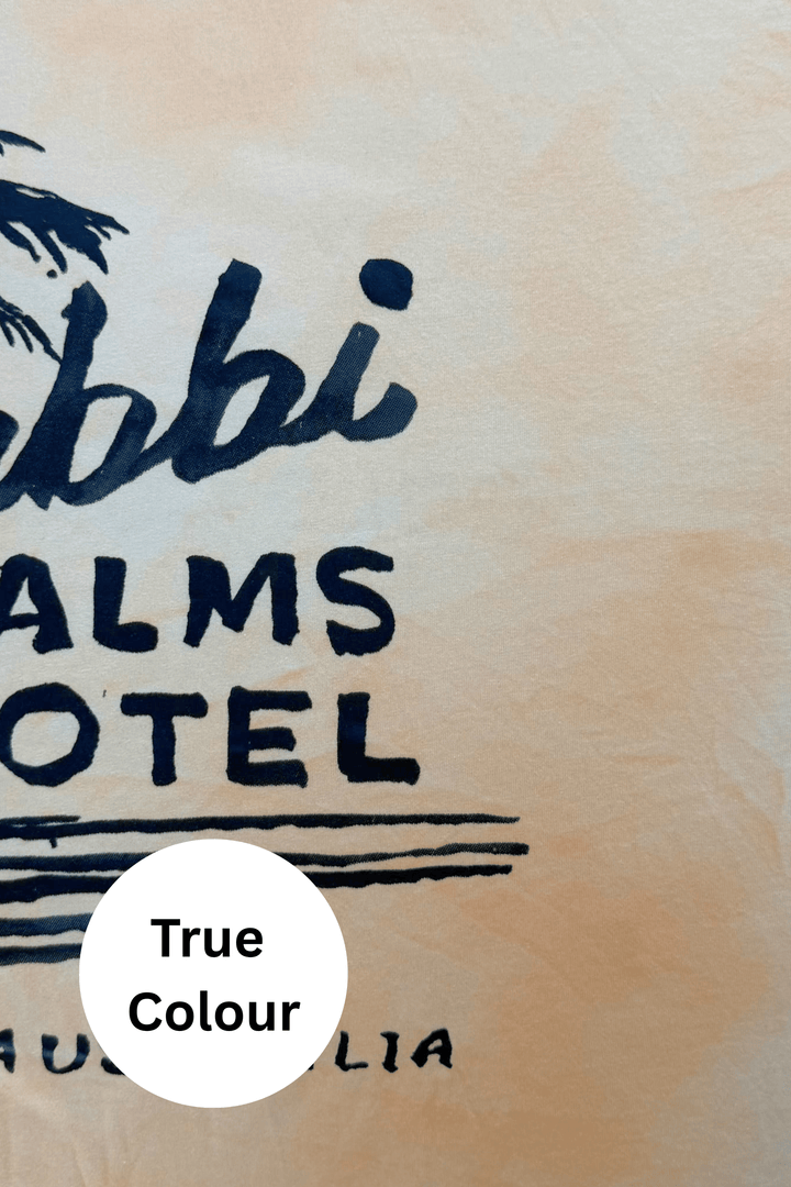 THE PALMS HOTEL LONG SLEEVE TEE - PASTEL PEACH
