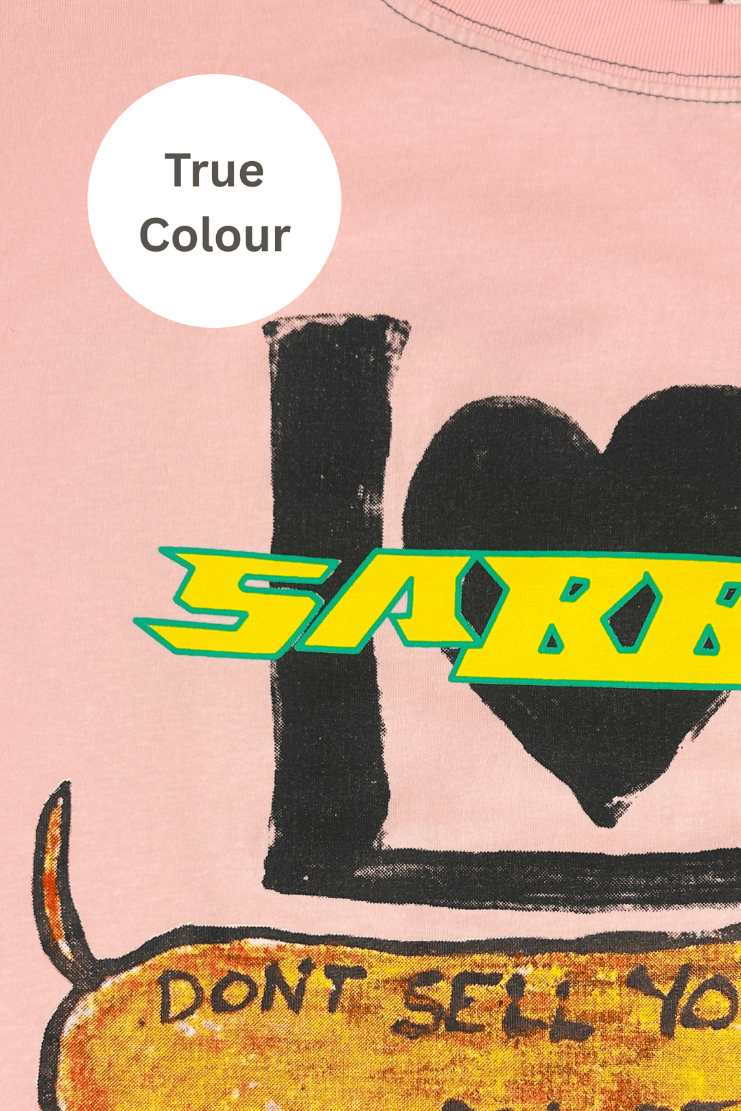 THE VERY OVERSIZED DON'T SELL YOURSELF TEE - PINK