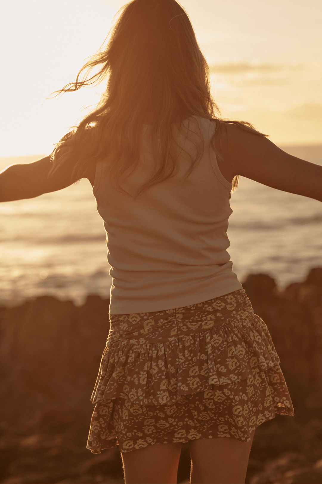 THE SEAS THE DAY RA-RA SKIRT - MOCHA