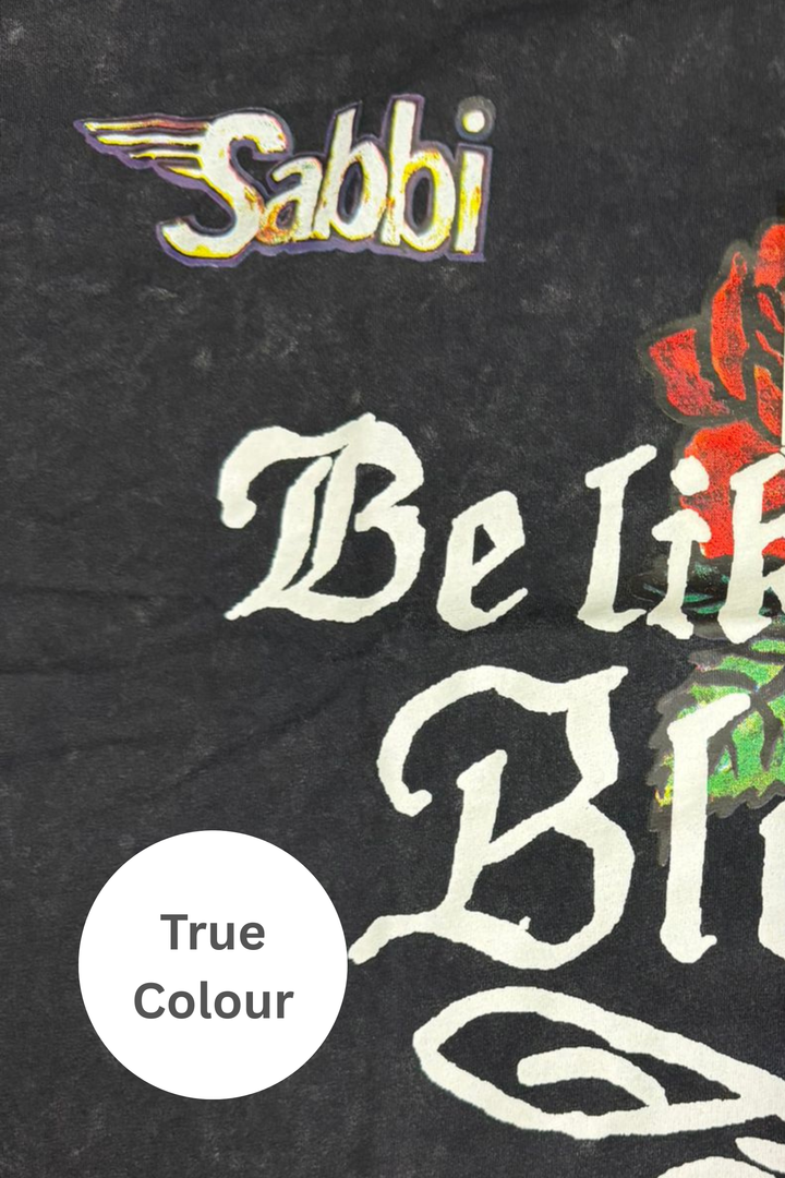 THE VERY OVERSIZED ROSE TEE - BLACK