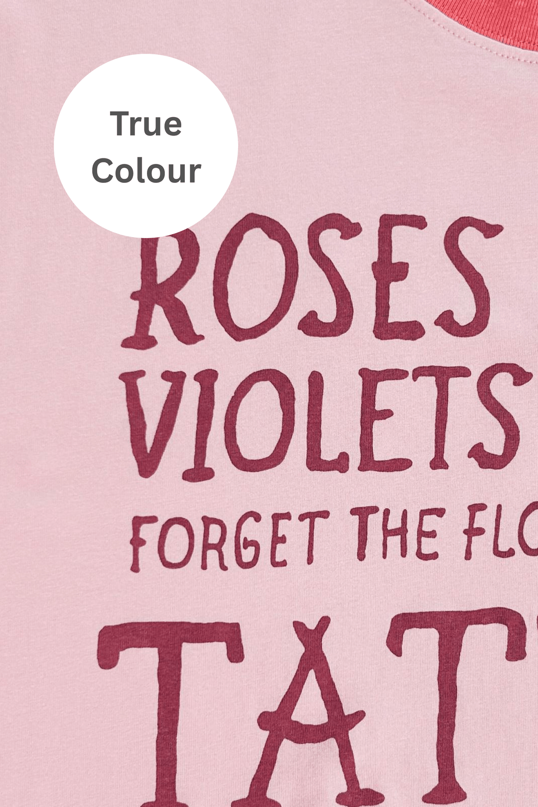 THE VERY OVERSIZED ROSES + TATTOOS TEE - PINK