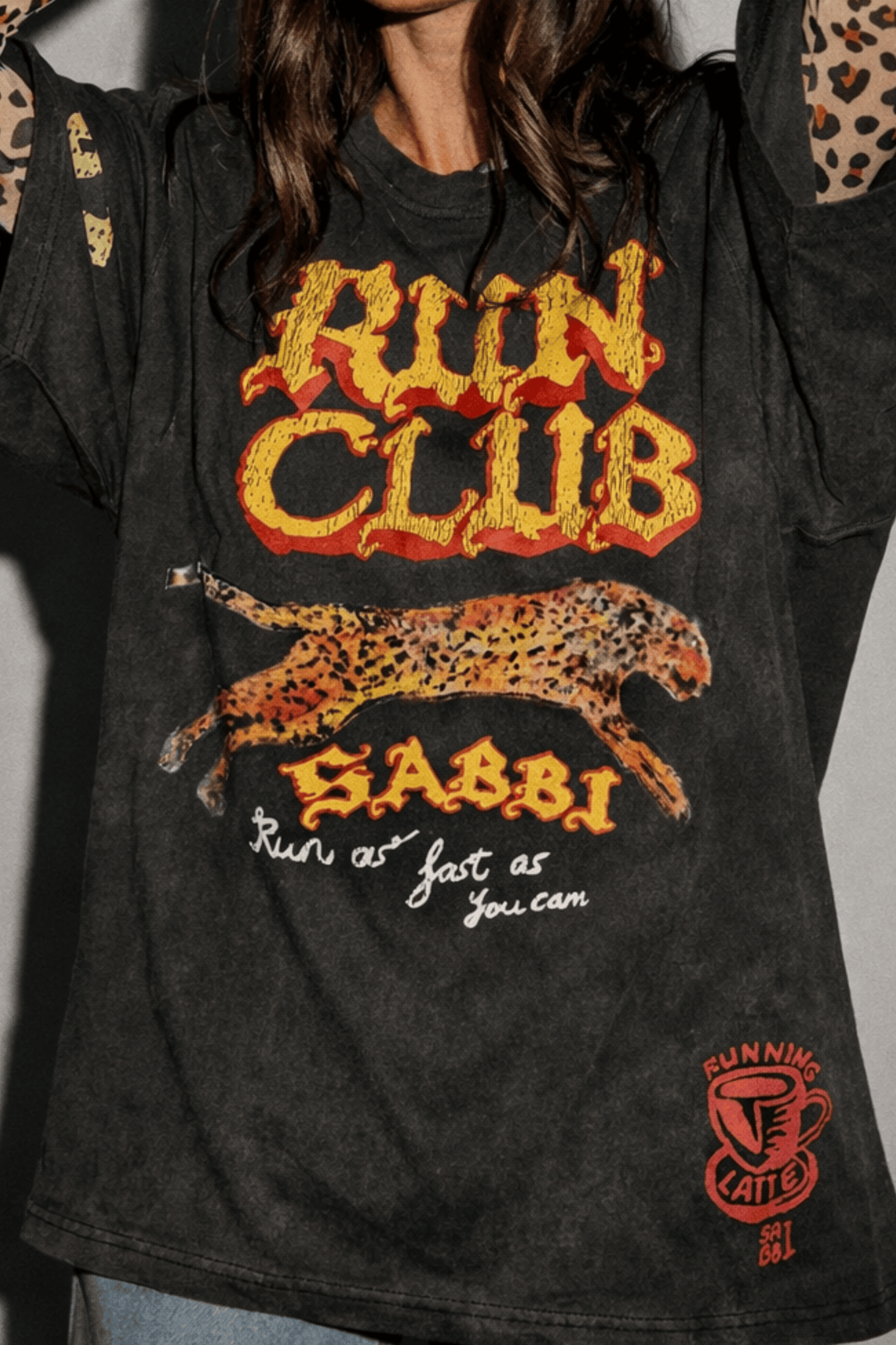 THE VERY OVERSIZED RUN CLUB TEE - BLACK