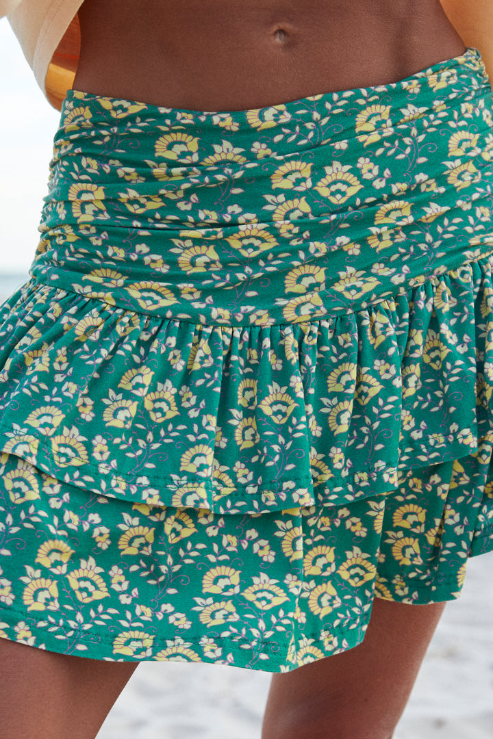 THE SEAS THE DAY RA-RA SKIRT -  GREEN
