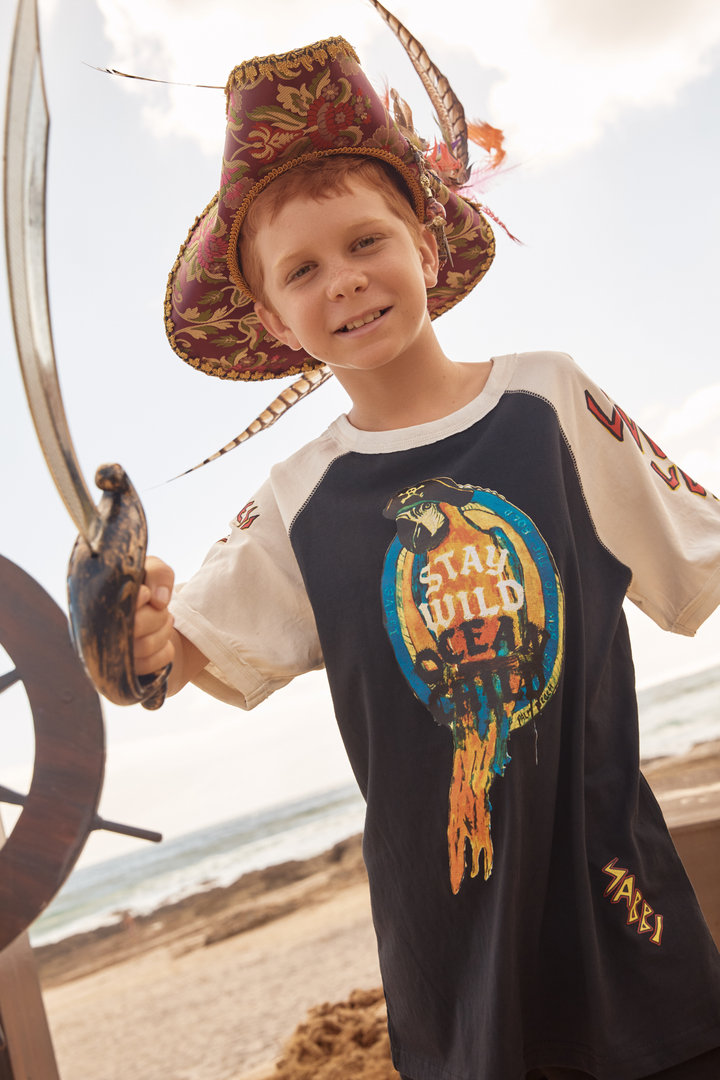 THE STAY WILD RAGLAN TEE - KIDS