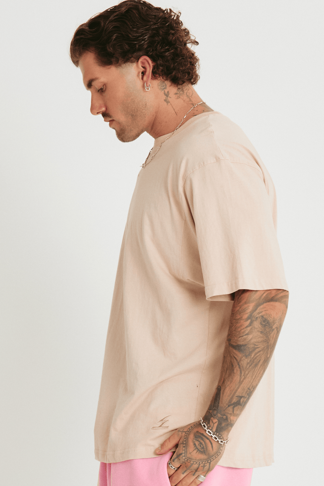 THE VERY OVERSIZED BASIC TEE - STONE