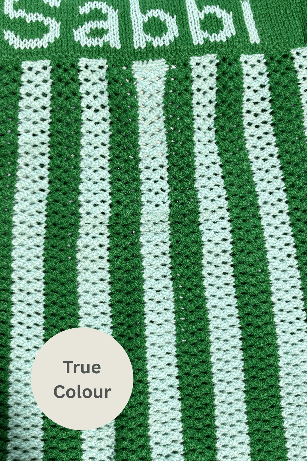 THE KNIT STRIPE BIKE SHORTS - GREEN & BLUE