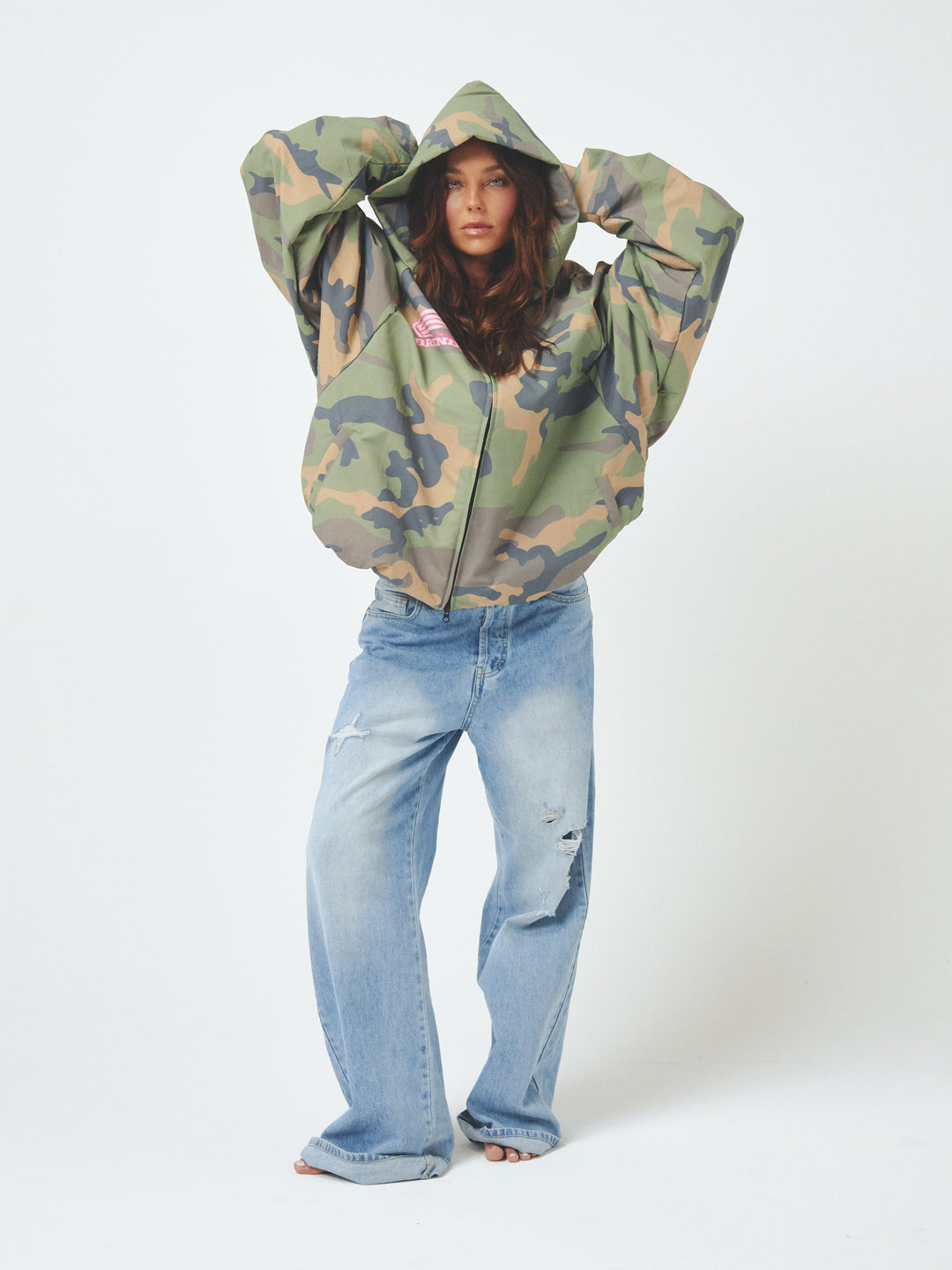 THE BE KIND BOMBER JACKET - CAMO