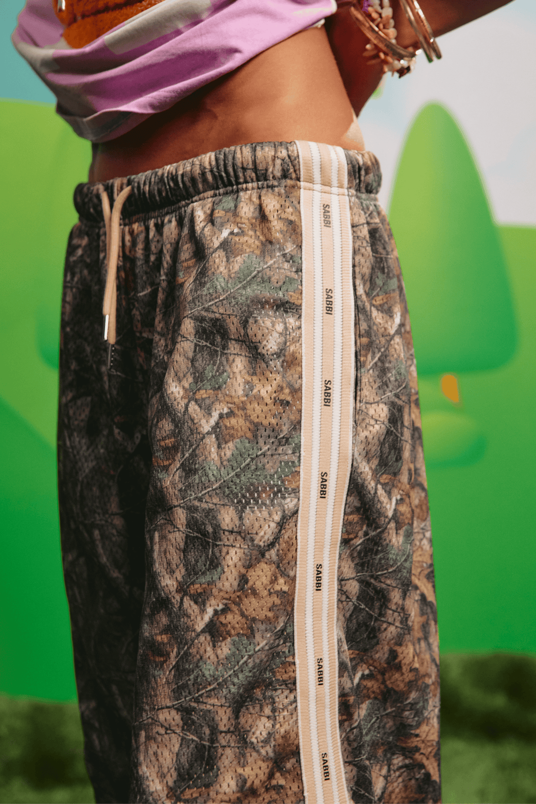 THE CAMO MESH JORT SHORTS