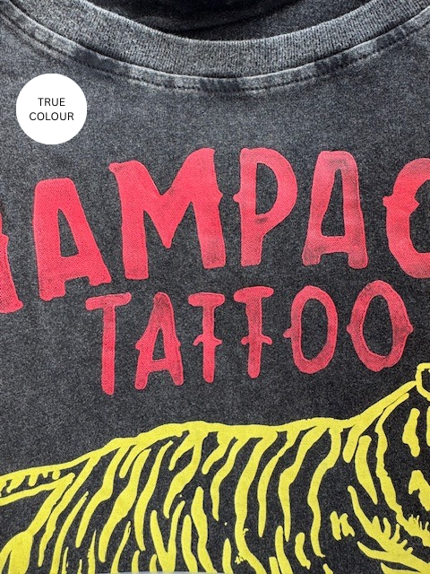 CHAMPANGE TATTOO TEE - BLACK