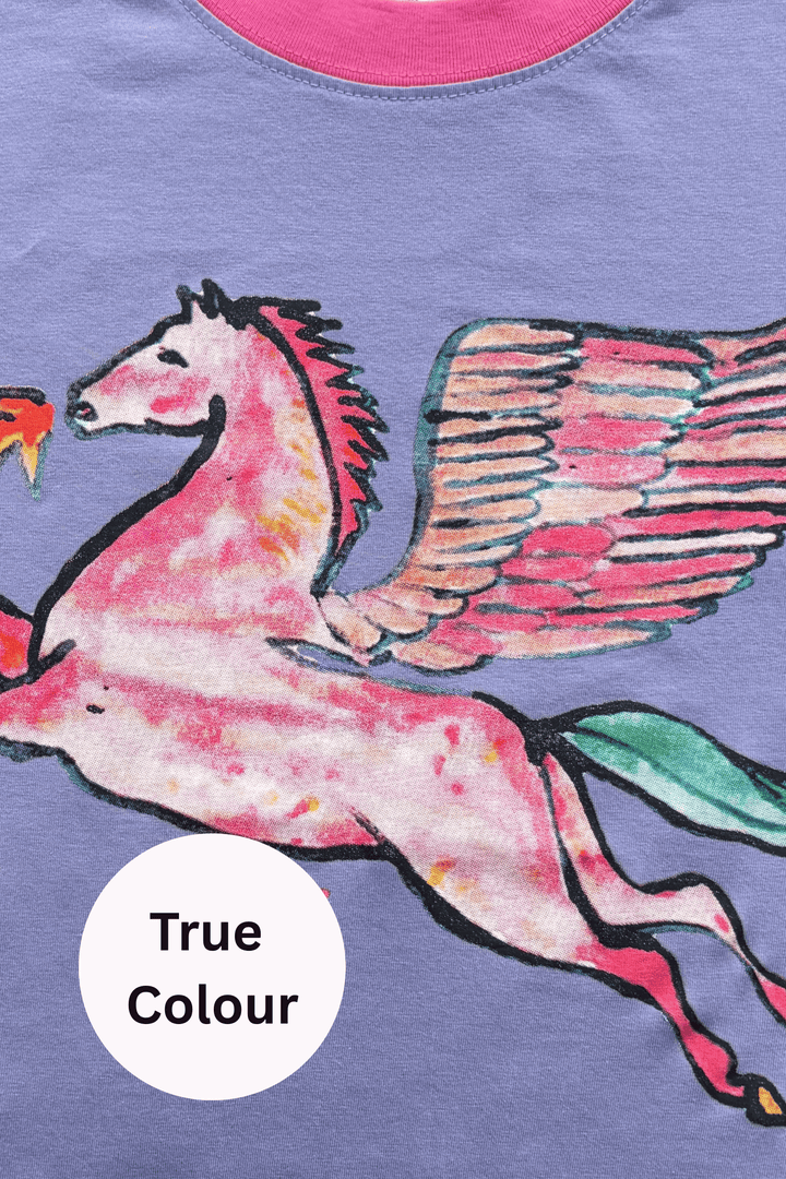 THE VERY OVERSIZED WORDS HAVE POWER PEGASUS TEE - LILAC