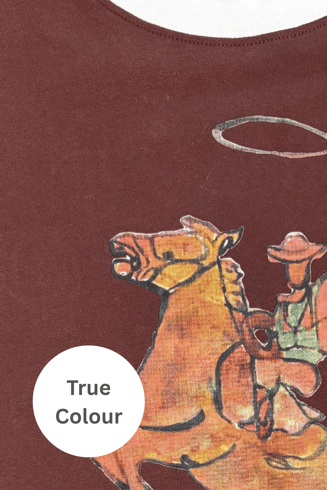 THE VERY OVERSIZED YEEHAW TEE - CHOCOLATE & WHITE