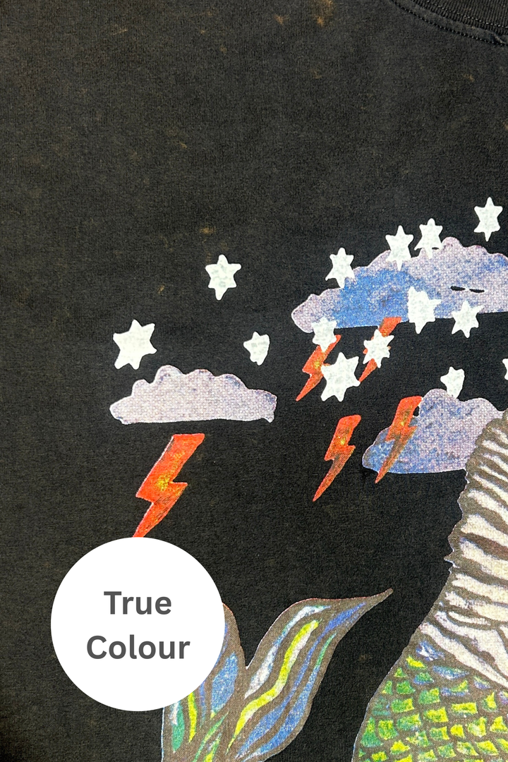 THE VERY OVERSIZED ZEBRA DREAMS TEE - BLACK